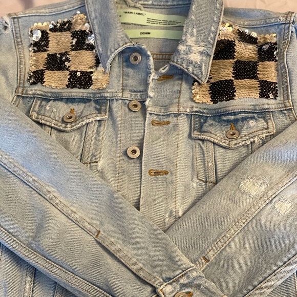 Off-White Virgil abloh main label checkered sequin - Picture 7 of 10